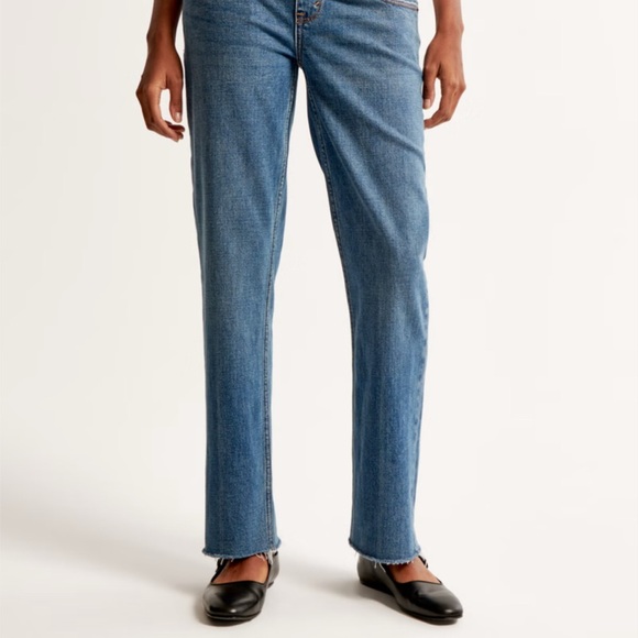 Abercrombie & Fitch Blue Maternity Jeans Hem Distressed - Picture 10 of 15